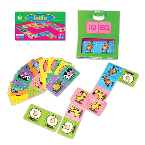 Book World สื่อการเรียนรู้ บัตรภาพโดมิโน สัตว์น่ารัก ฝึกความจำ การสังเกต เปรียบเทียบ