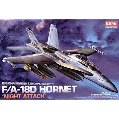 โมเดลเครื่องบิน Academy ขนาด 1/32 AC12103 F/A-18D Hornet "Night ATTACK"