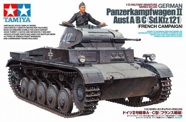 โมเดลรถถังทามิย่า ขนาด 1/35 Tamiya TA35292 German Panzerkampfwagen II Ausf.A/B/C