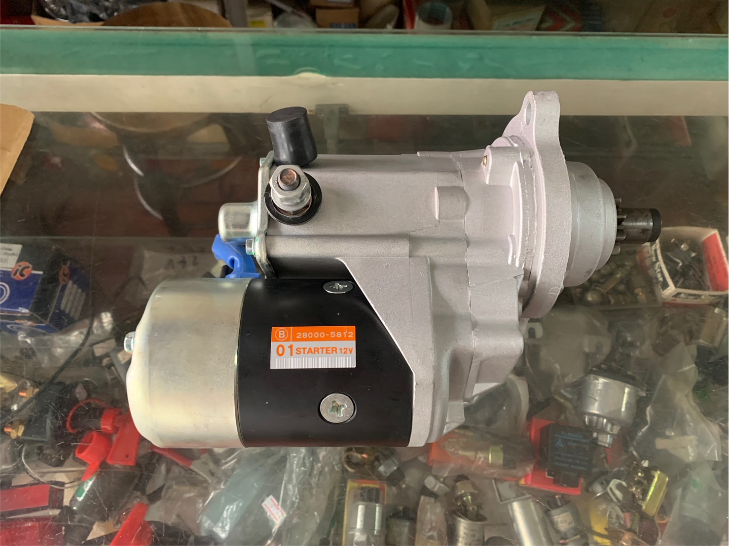ไดสตาร์ท CATERPILLAR 12V 10 ฟัน เฟืองโต 40 mm ไดทด กันน้ำมัน