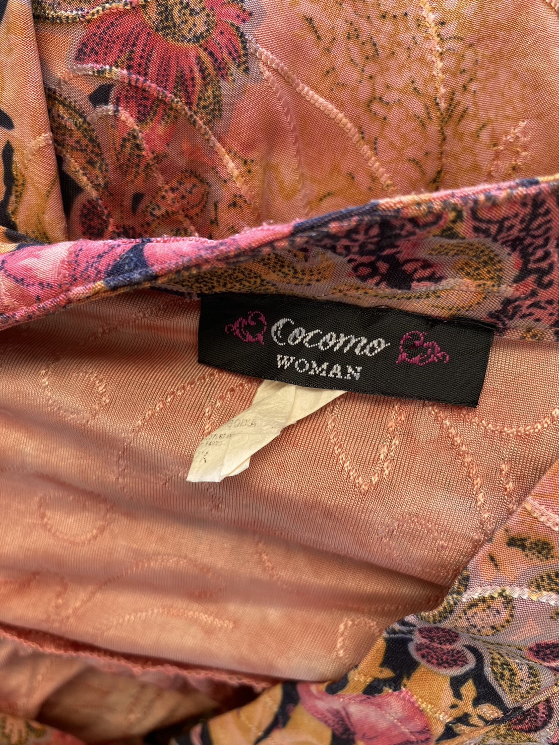 ขายแล้วจ้า FF04887 เสื้อผ้ามือสอง สีส้มอิฐ แบรนด์ COCOMO อก 46-52 นิ้ว