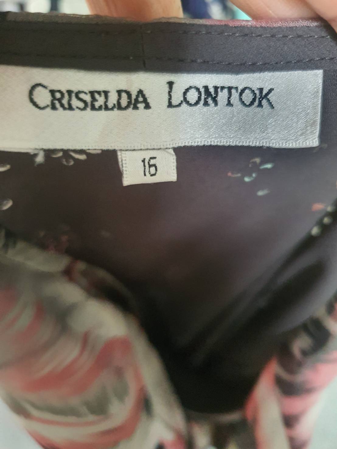 FF06434 เสื้อผ้ามือสอง ชีฟอง CRISELDA LONTOK อก 46 นิ้ว
