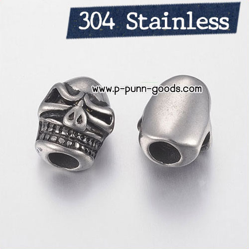 ลูกปัดหัวกะโหลก สแตนเลส (Stainless Steel)