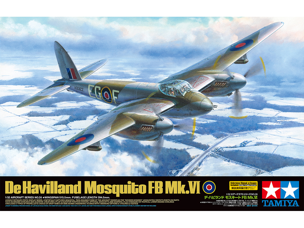 โมเดลเครื่องบิน Tamiya ขนาด 1/32 TA60326 De Havilland Mosquito FB Mk.VI