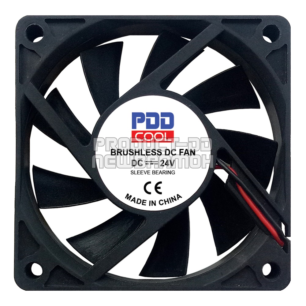 พัดลมระบายความร้อน DC 24V 7015SL บุช Sleeve Bearing ขนาด 2.7 นิ้ว (7x7x1.5 ซม.)
