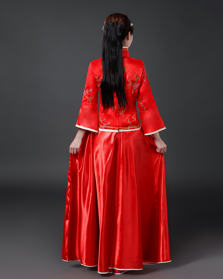 民国服女长裙成人衣裙古服装 Republic of China Female Dress Ancient Clothing ชุดเสื้อกระโปรงสตรีสมัยสาธารณรัฐจีน
