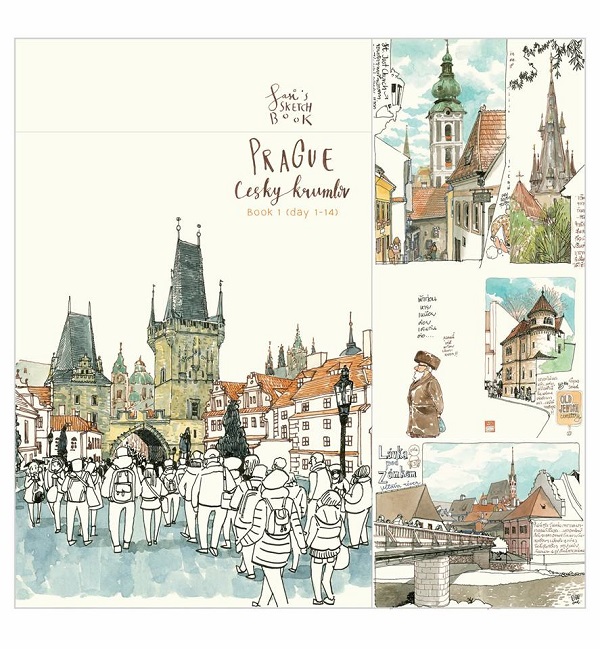 Sasi's Sketchbook Prague, Cesky Krumlov book 1 (day 1-14) 28 วันในยุโรปตะวันออก เล่ม 1
