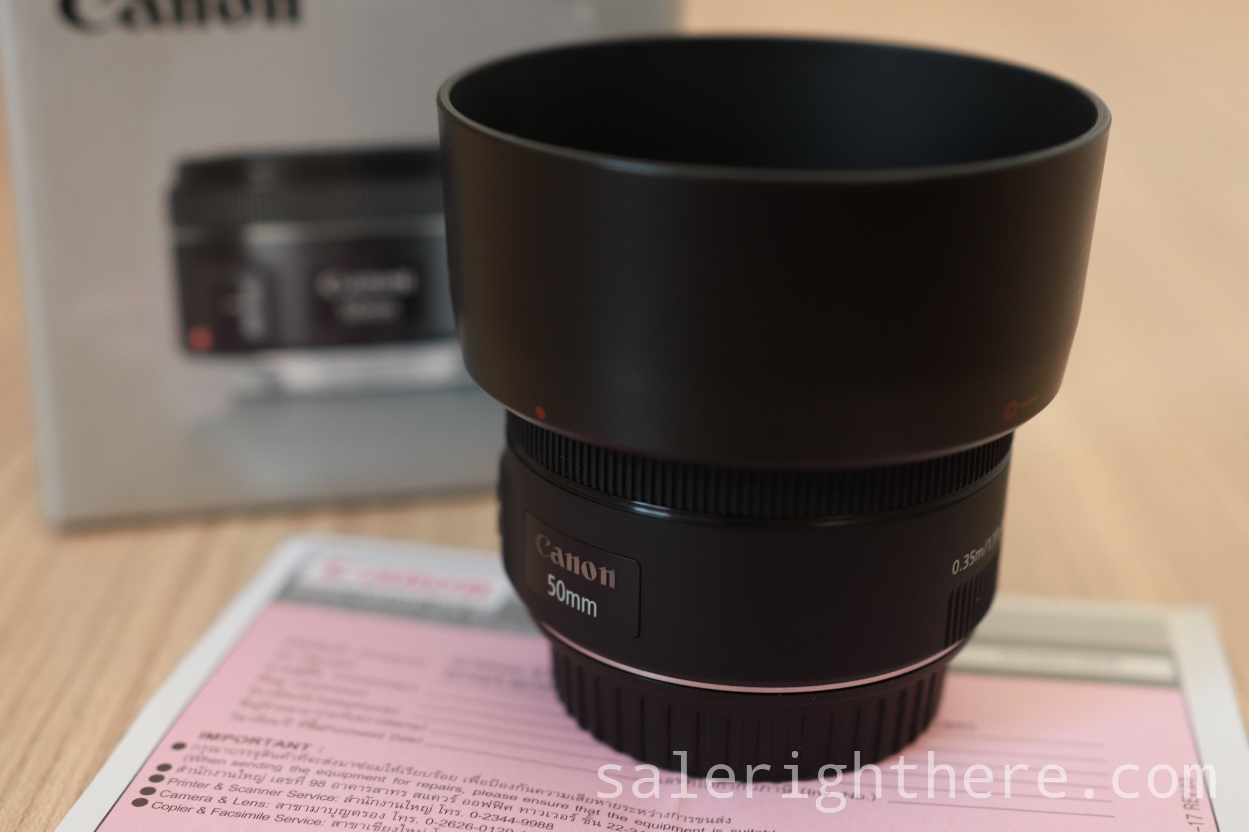 Canon EF50 f/1.8 stm มือสอง (อดีตประกันศูนย์) + ฟิลเตอร์ Hoya Pro1 Digital 49mm MC UV
