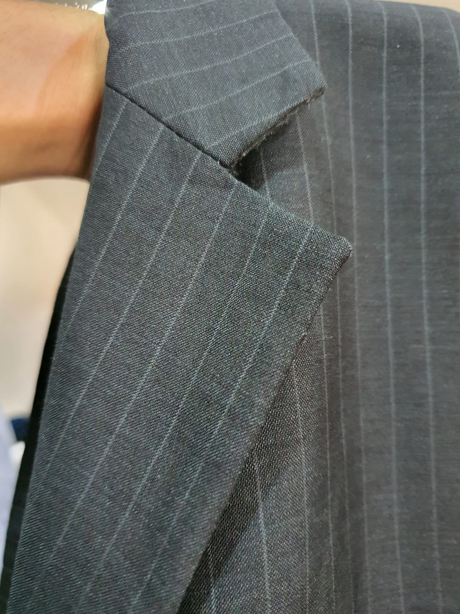 SUIT C0017 เสื้อสูท มือสอง สีดำลาย sieg อก 40 นิ้ว