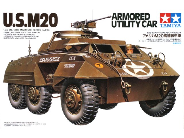 โมเดลรถถังทามิย่า ขนาด 1/35 Tamiya TA35234 M20 Armored Utility Car