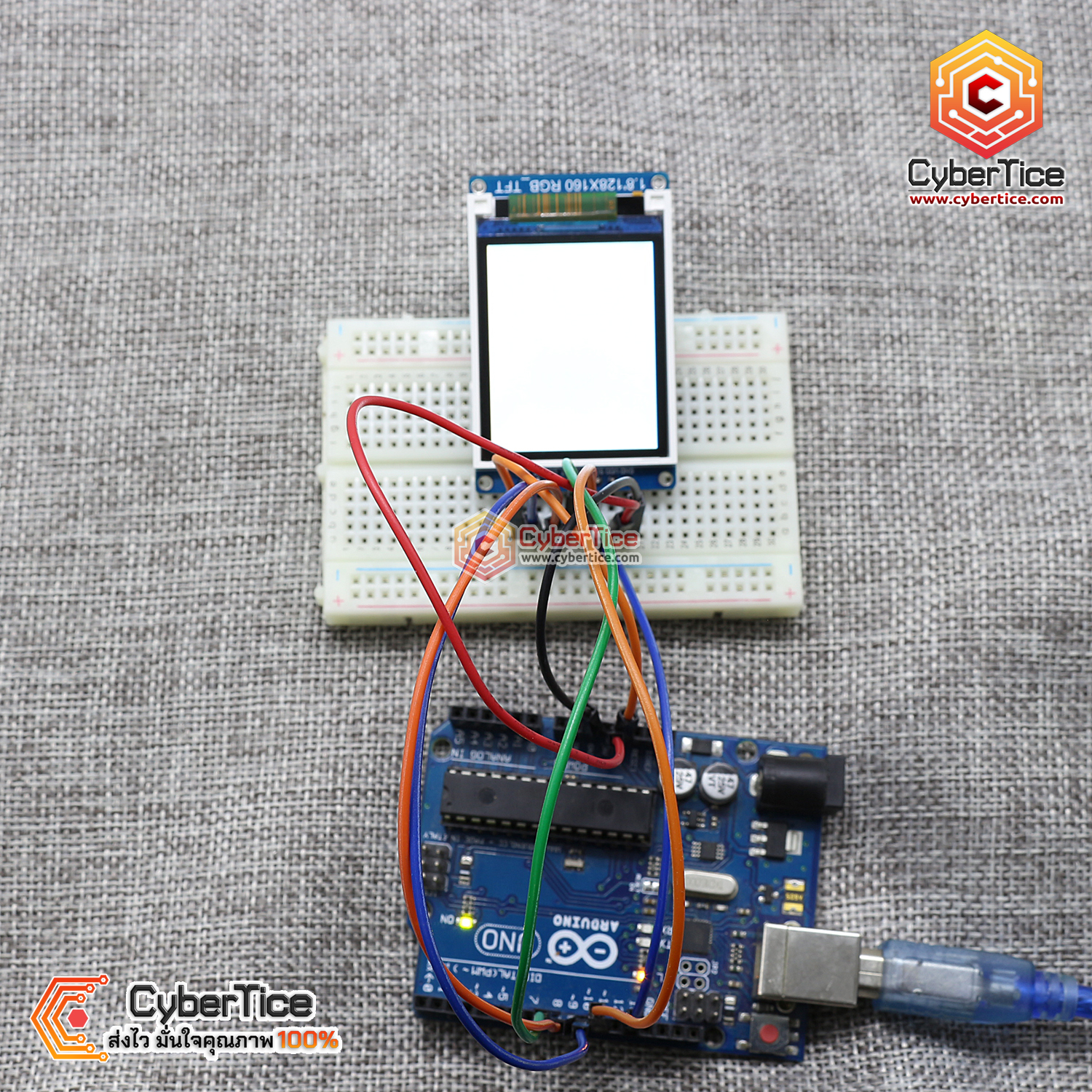 สอนใช้งาน Arduino TFT Display IPS 1.8 inch 7P SPI Full Color LCD Module ...