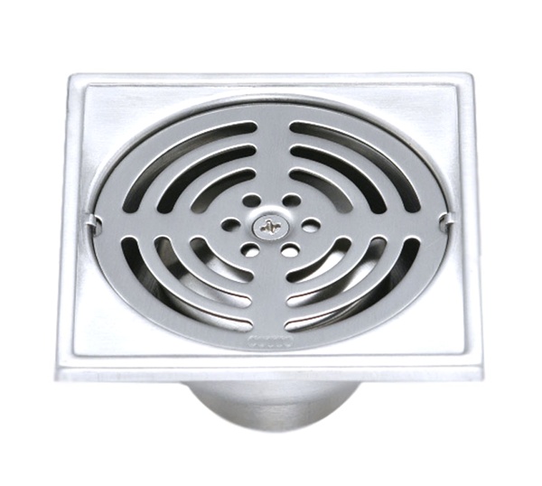 CT640Z2P(HM) ตะแกรงกันกลิ่นสเตนเลสเหลี่ยมติดตั้งกับท่อพีวีซีขนาด 1.5-3 นิ้ว (หน้าแปลน 4 นิ้ว)