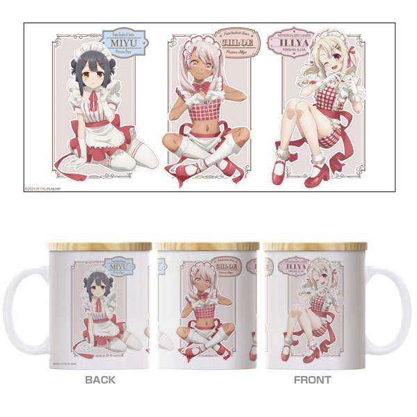 Fate/Kaleid Liner Prisma Illya: Licht - The Nameless Girl Waitress Uniform Illya & Miyu & Chloe Full Color Mug w/Lid(Pre-order)