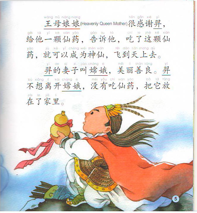 นิทานจีน ตอนเทศกาลไหว้พระจันทร์ นางฟ้าฉางเอ่อ The Chinese Library Series - Chinese Graded Readers (Pre-intermediate): Folktales - The Mid-Autumn Festival - The Moon Goddess Chang'e中文小书架—汉语分级读物(准中级):民间故事 中秋节之嫦娥奔月(含1CD-ROM)