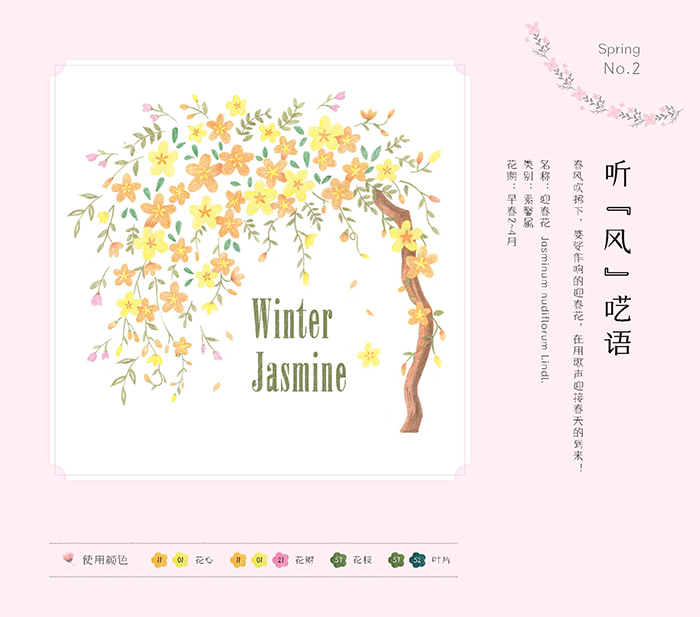 (Pre-order) หนังสือสอนระบายสีไม้ภาพดอกไม้ Flowersin Full Bloom