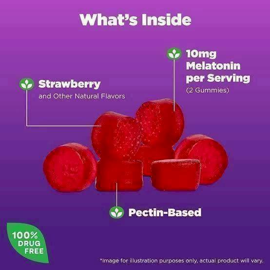 Natrol Melatonin Gummies 10 mg 90 Gummies Strawberry