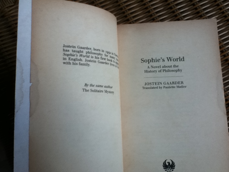 SOPHIE'S WORLD/ Jostein Gaarder