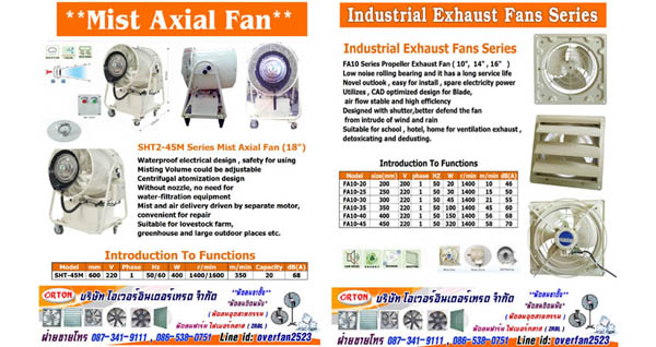 พัดลมดูดอากาศ, พัดลมระบายอากาศ ในห้องครัว ,ราคาประหยัด โทร 087-341-9111, 086-538-0751 Line id: overfan2523