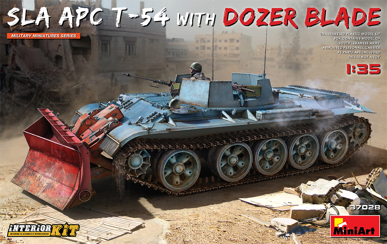 โมเดลรถถัง MiniArt ขนาด 1/35 MI37028 Sla APC T-54 w/Dozer Blade. Interior Kit