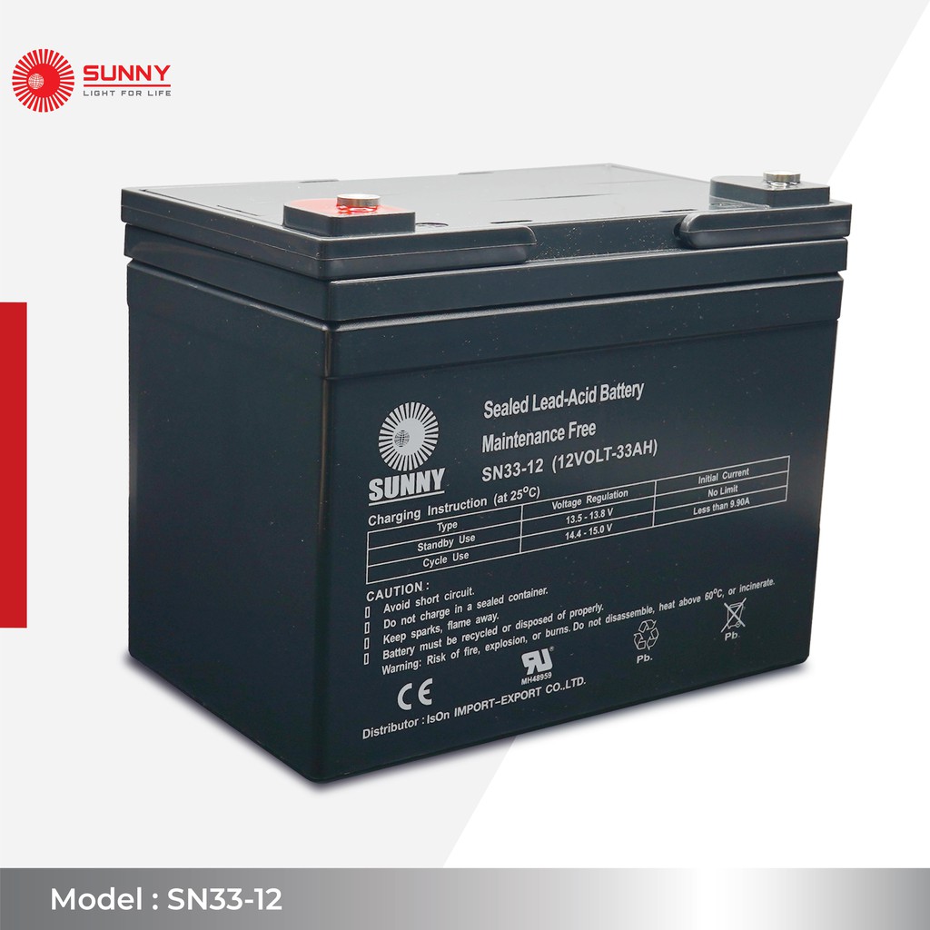 BATTERY, SUNNY, SN33-12, 12V, 33AH