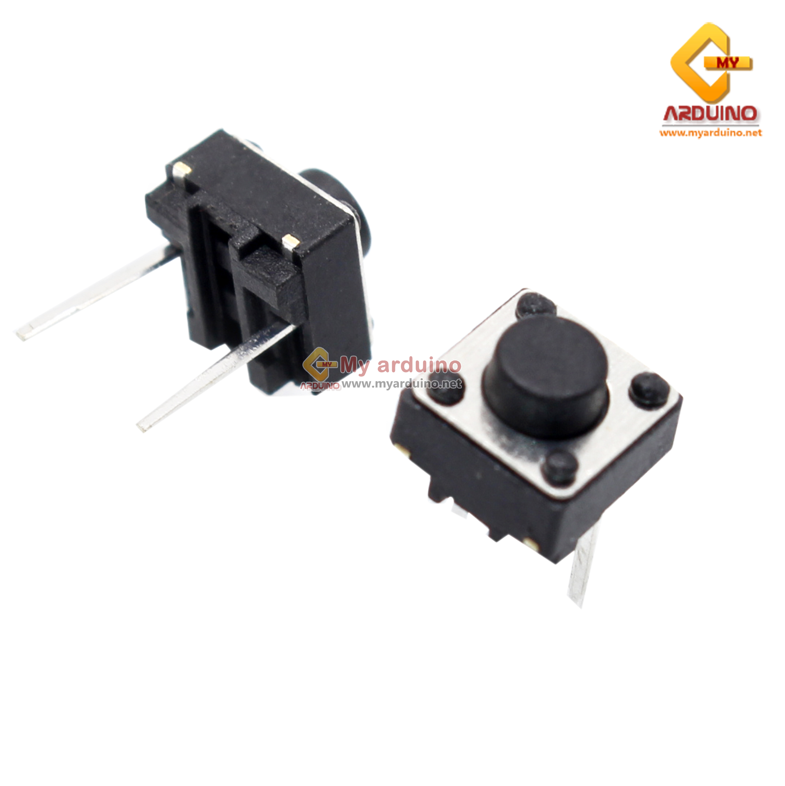 micro switch button ไมโครสวิตช์กดติดปล่อยดับ 2ขา 6x6x5mm - ขาย Arduino ...