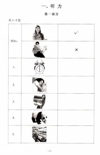 หนังสือข้อสอบ Official Examination Papers of HSK Level 1 汉语水平考试真题集HSK (1级) 2018 Official Examination Papers of HSK Level 1 หนังสือรวมข้อสอบ HSK ระดับ HSK 1