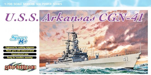 โมเดลเรือรบ Dragon Models 1/700 DRA7124 U.S.S. Arkansas CGN-41
