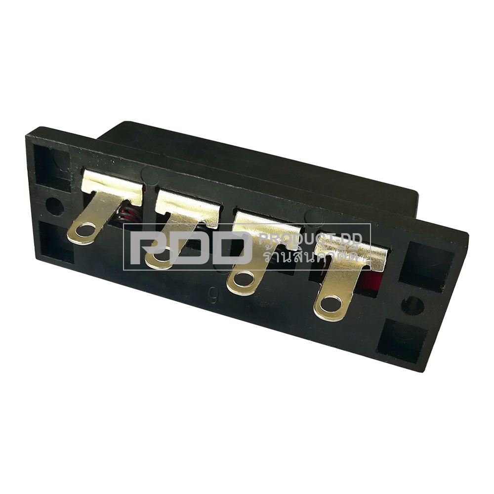 (แพค 2 ชิ้น) แท็ปลำโพง 4P Speaker Connector ตัวใหญ่ ขนาด 2.4x7 cm แบบกดเสียบ Spring Clip