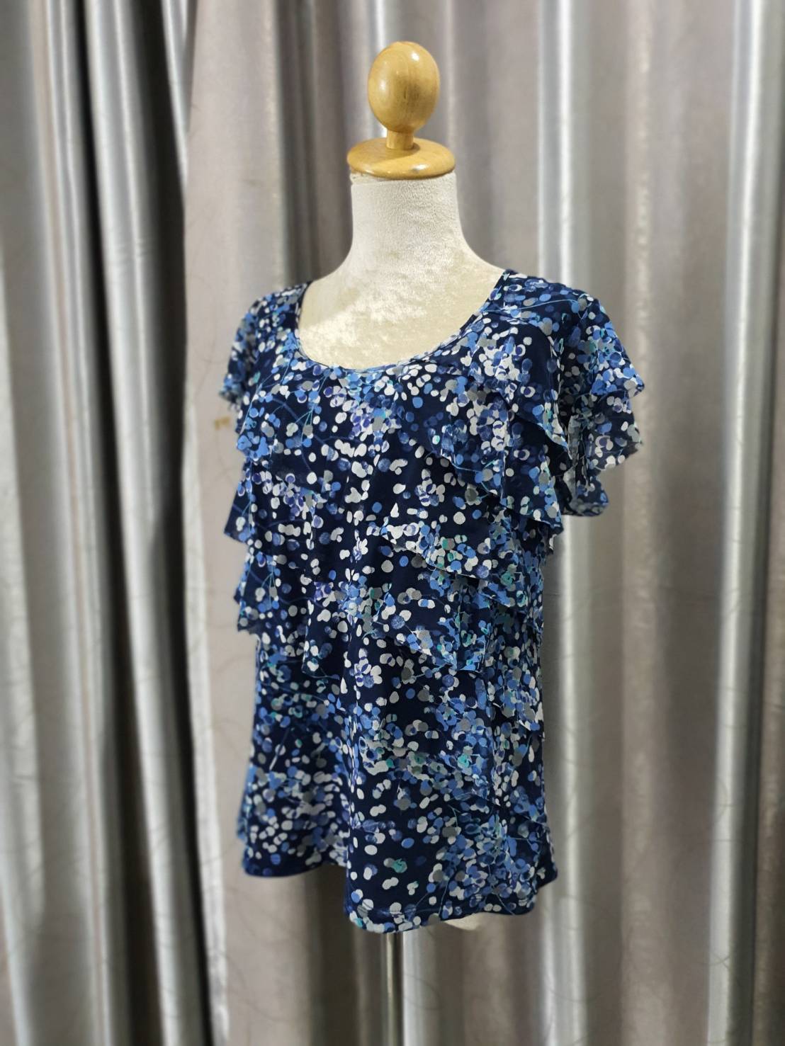 FF05988 เสื้อผ้ามือสอง สีน้ำเงิน แบรนด์ Apt.9 อก 42-44 นิ้ว
