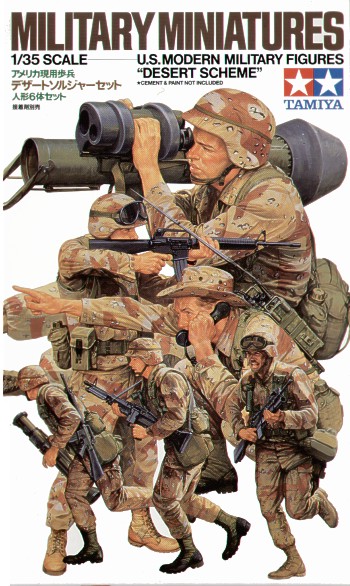 โมเดลฟิกเกอร์ทหาร Tamiya ขนาด 1/35 TA35153 US Modern Figures 'Desert' Kit
