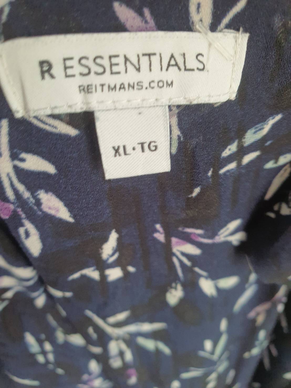 FF05805 เสื้อผ้าชีฟอง สีน้ำเงินเข้ม มือสอง แบรนด์ RESSENTIALS