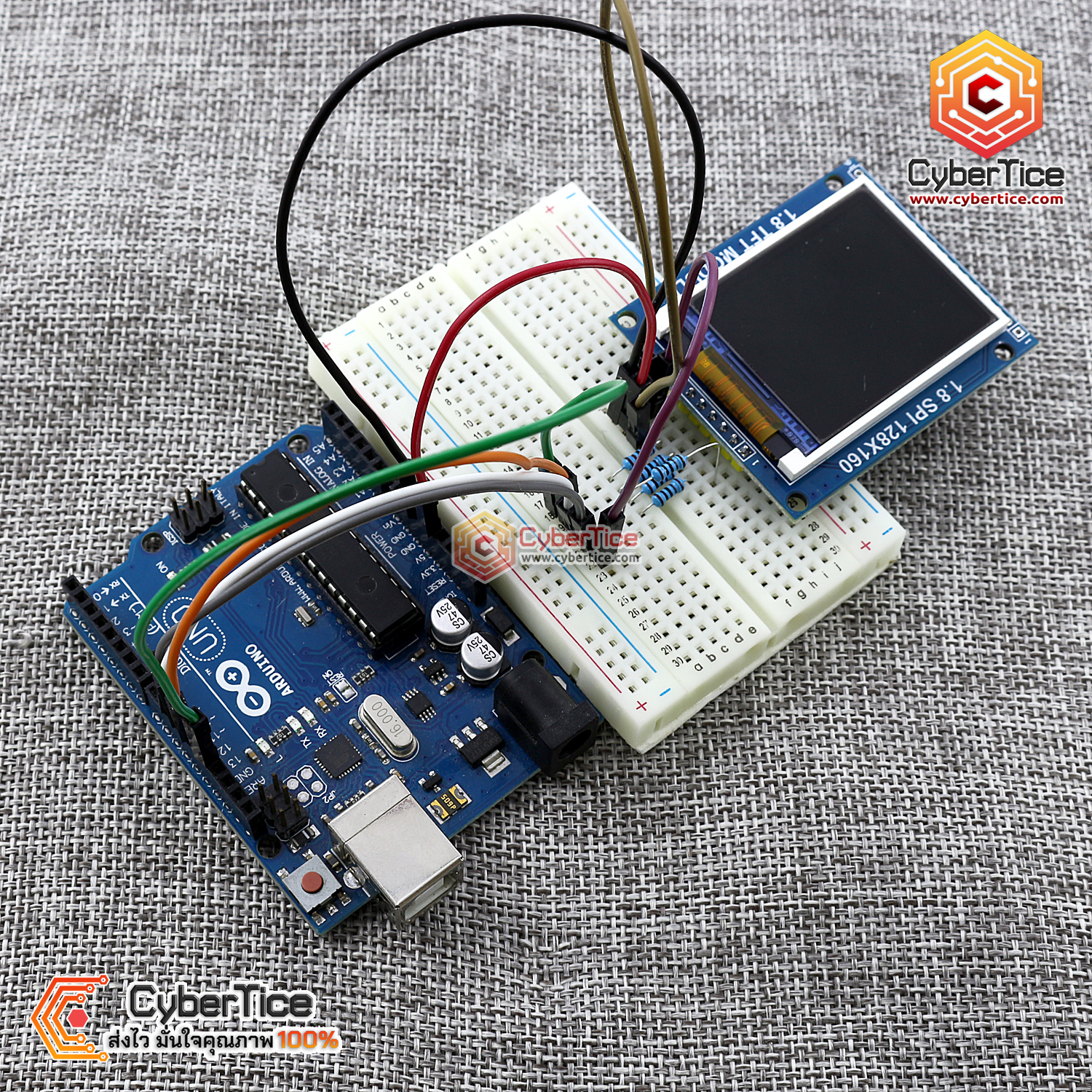 สอนใช้งาน Arduino จอแสดงผล TFT LCD ขนาด 1.8" Color module 128x160 พร้อม ...