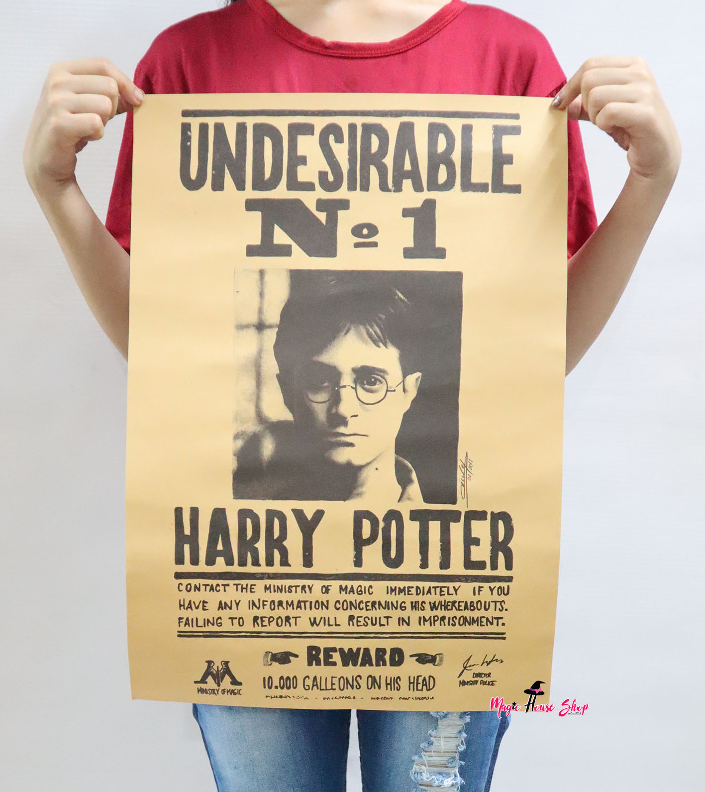 โปสเตอร์ แฮร์รี่ พอตเตอร์ ผู้ไม่พึงปรารถนาหมายเลข1 แบบกระดาษ150แกรม ขนาด50x35cm.