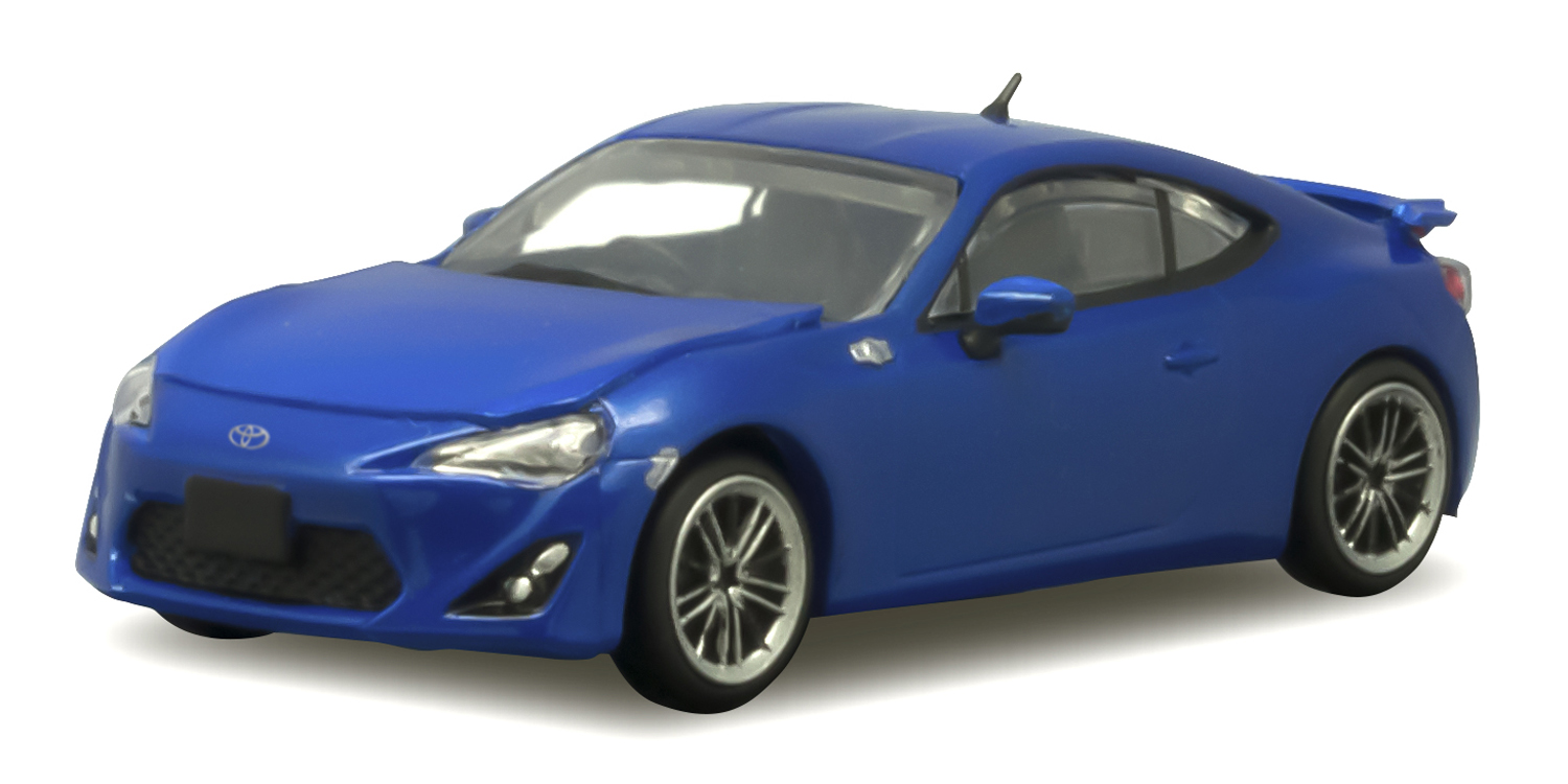 โมเดลรถญี่ปุ่นจำลองขนาด 1/64 เอฟทอย ชุดรถญี่ปุ่นคลาสสิค ชุด 5 #2-E Toyota86 ZN6 Blue
