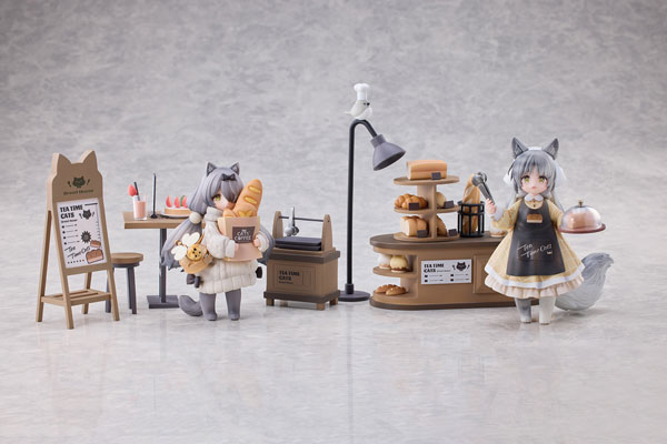 [Bonus] "Tea Time Cats Scene" Meow Town "Bread House" Clerk & Customer Set Complete Figure(Pre-order)