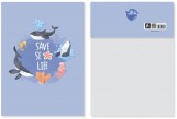 สมุดฉีก Save Sea Life A6 วาฬบรูด้า