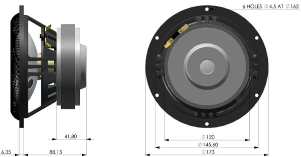 Accuton C173-6-191E 6.5" Ceramic Cut Cone Mid/bass