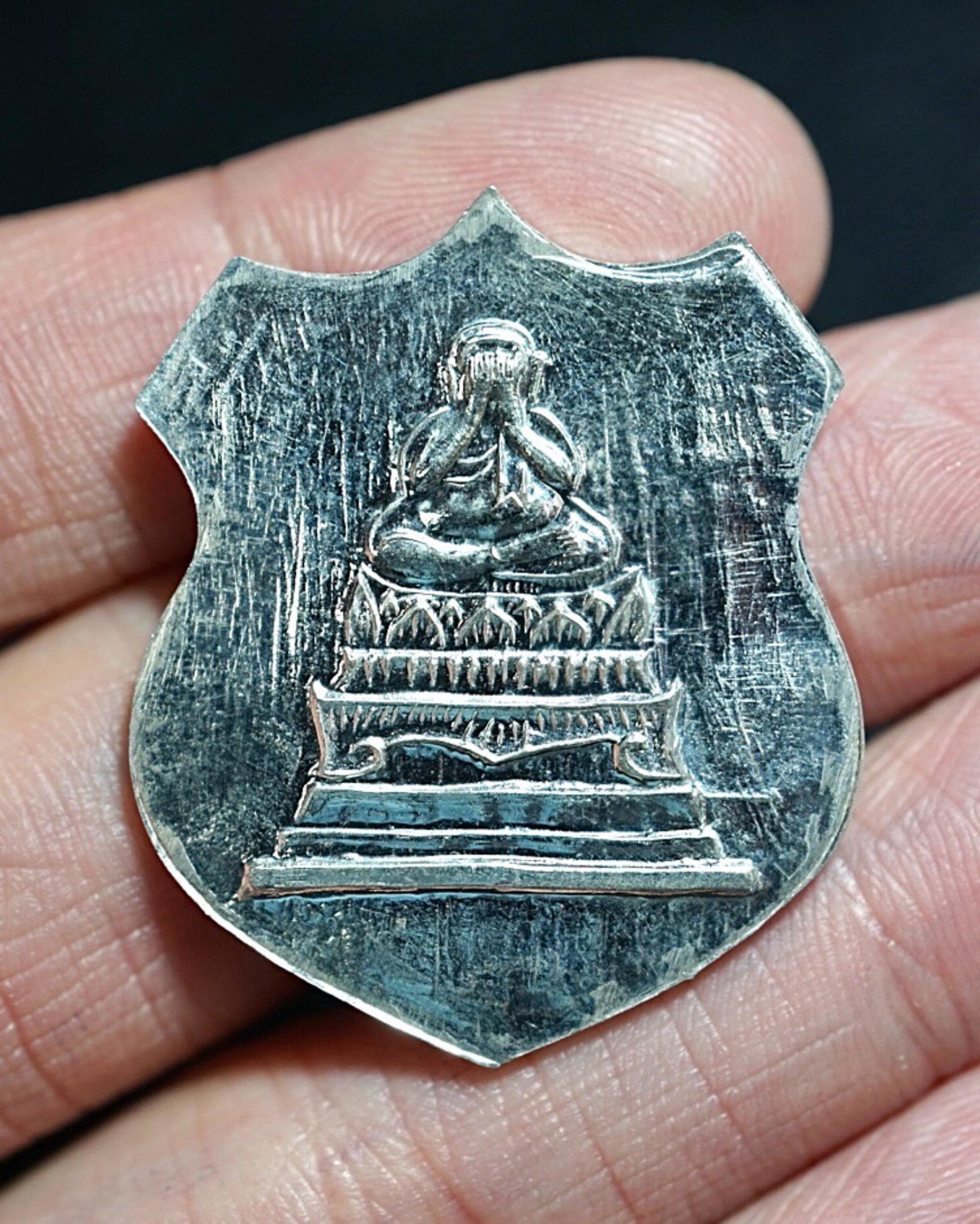 เหรียญปิดตาจันทร์เพ็ญ (เนื้อเงิน) Full Moon Eyes-Covered Coin. (silver material) SKU-04013