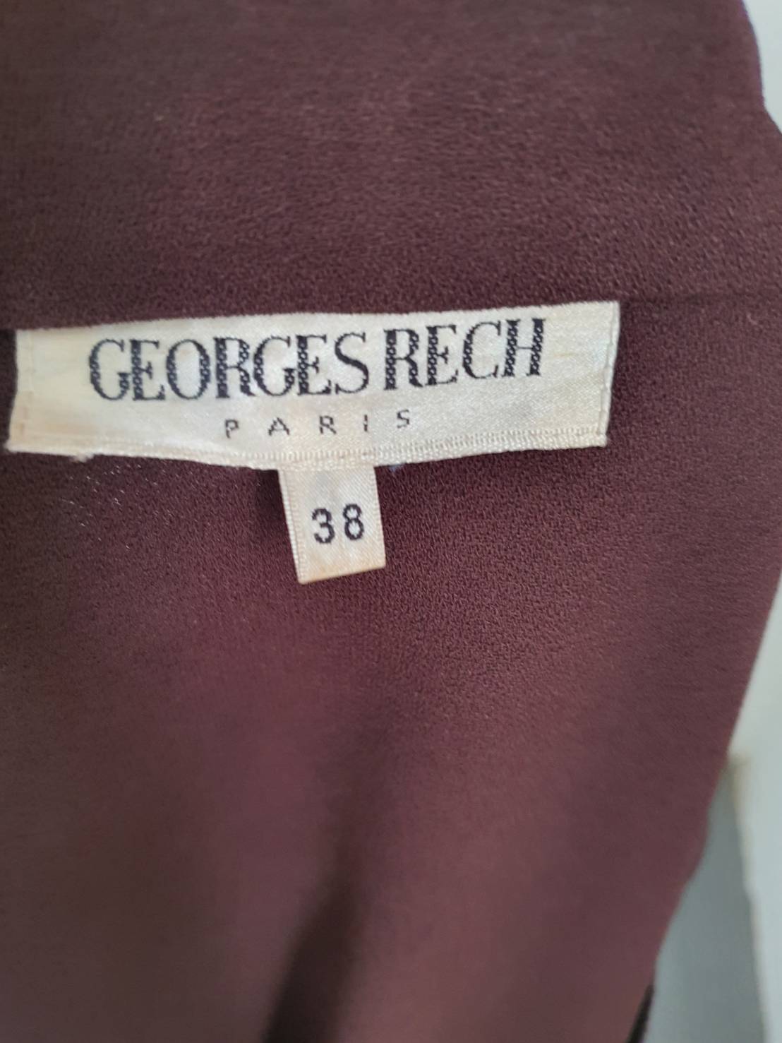 FF05424 เสื้อสูท มือสอง สีน้ำตาลเข้ม แบรนด์ GEORGES RECH อก 35 นิ้ว