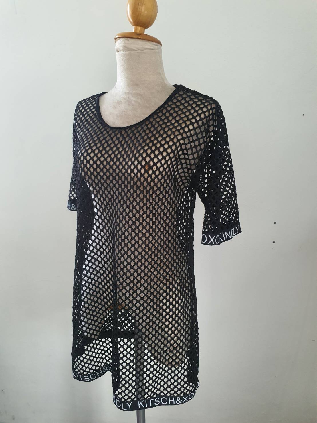 FF05760 เสื้อแฟชั่น มือสอง ต่าข่าย สีดำ อก 38-42 นิ้ว