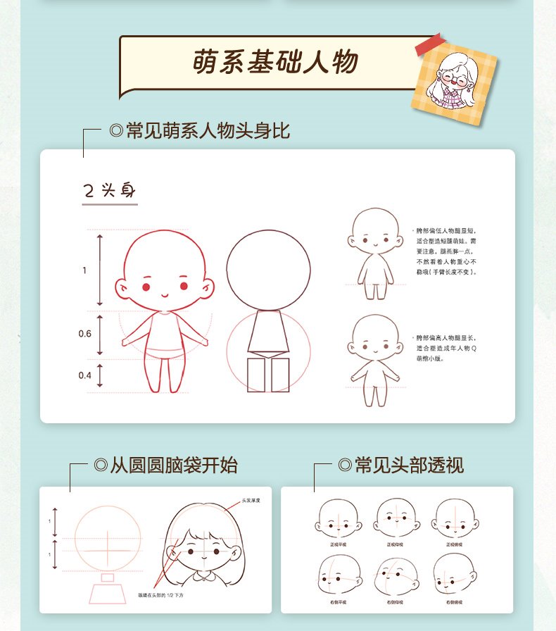 (ลดราคา-มีรอยจากการขนส่ง) หนังสือวาดคาแรคเตอร์ Q น่ารัก ด้วย Ipad และ วาดมือ