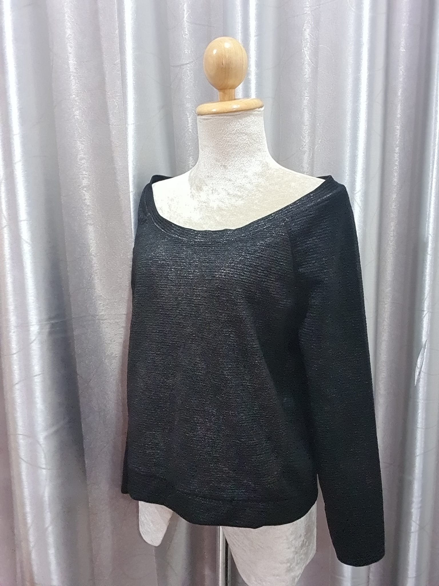 FF01752 เสื้อแฟชั่น สีดำ มือสอง อก 38-40 นื้ว