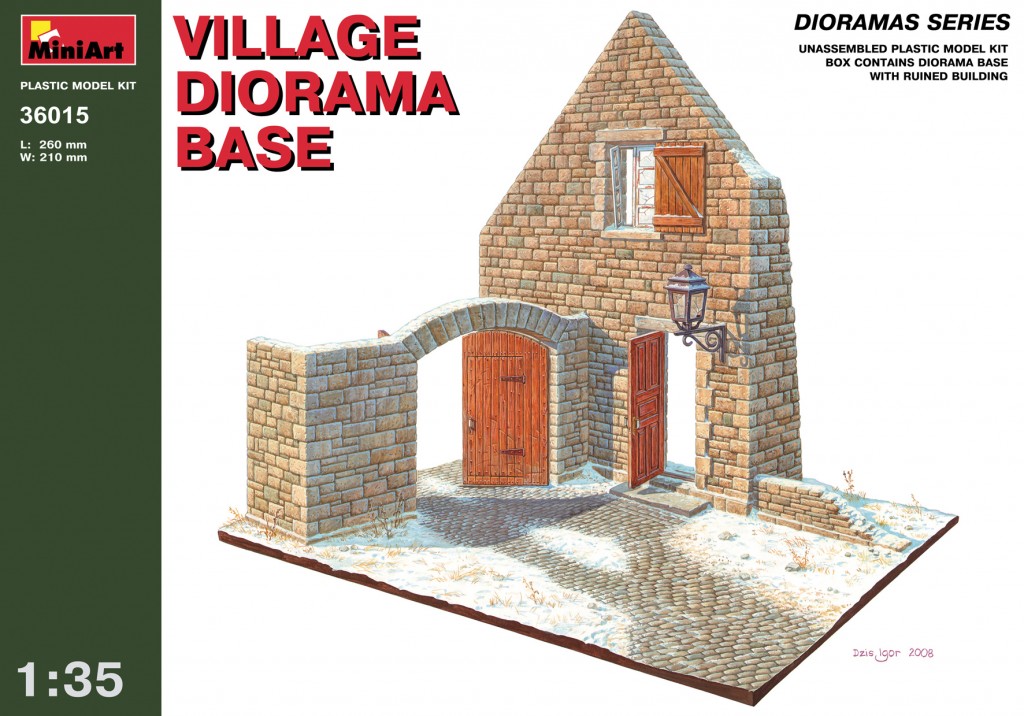 โมเดลฉากจำลอง MiniArt ขนาด 1/35 MI36015 Village Diorama Base