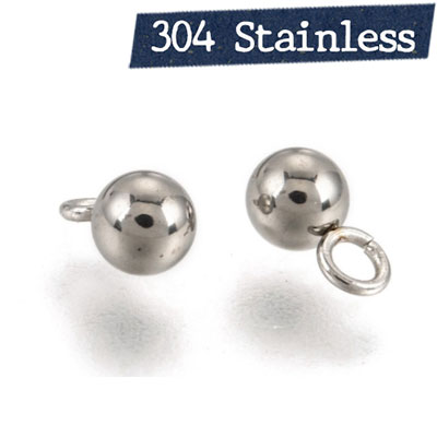จี้เม็ดกลม 5 มม.จี้สแตนเลส (Stainless Steel)