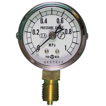 Common pressure gauge A type Φ 50 : TOKO : AT1/4G 50x 1 MPa