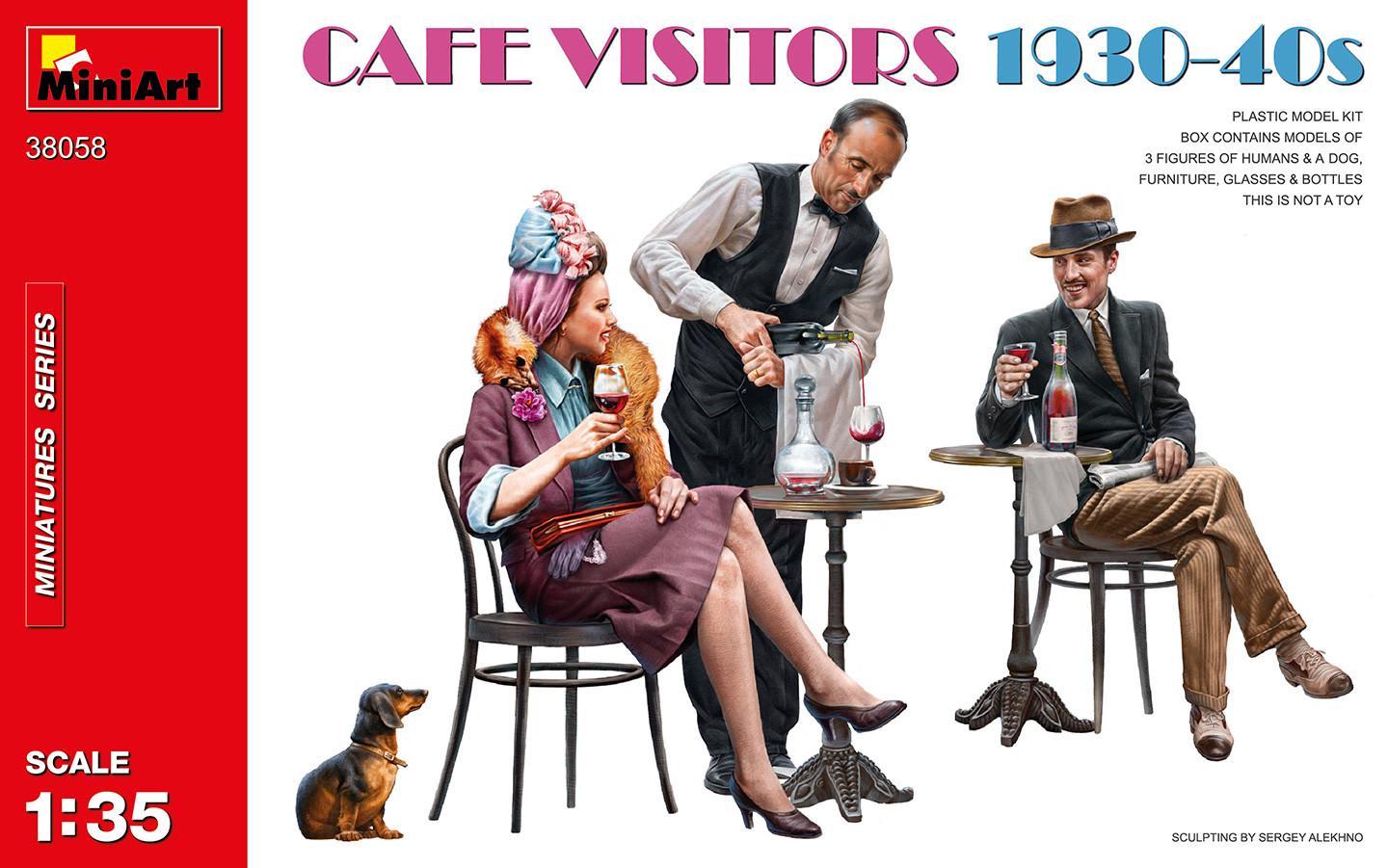 โมเดลฟิกเกอร์ประชาชนยุค 1930-1940 MiniArt ขนาด 1/35 MI38058 CAFE VISITORS 1930-40s