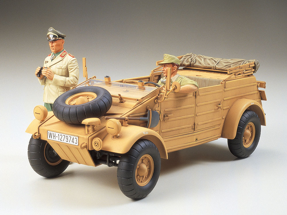 โมเดลรถทหารทามิย่า ขนาด 1/35 Tamiya TA36202 German Kubelwagen Type 82 Africa-Corps w/Feldmarschall Rommel