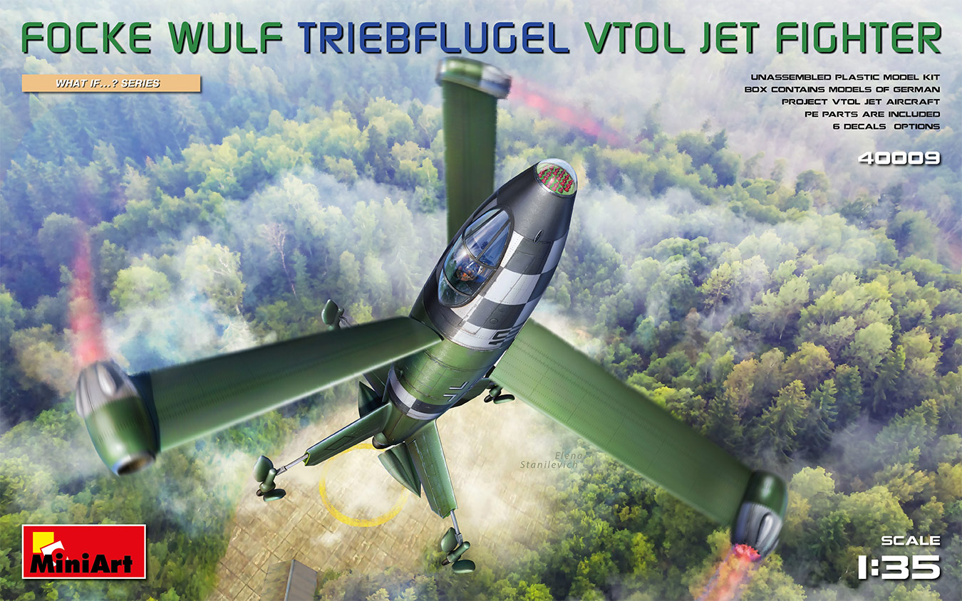 โมเดลเครื่องบิน MiniArt ขนาด 1/35 MI40009 Focke Wulf Triebflugel Vtol Jet Fighter