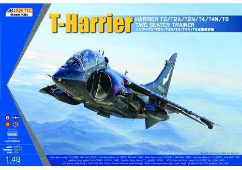 โมเดลเครื่องบินรบ Kinetic Model 1/48 KI-K48040 T-HARRIER T2/T4/T8