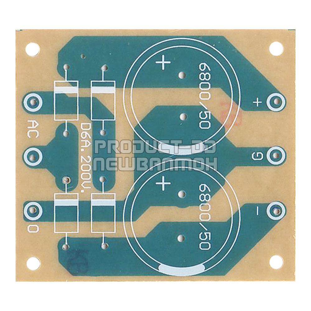 แผ่นปริ้นท์เปล่า DIY วงจรแปลงไฟ Bridge Rectifier ไฟคู่ ขนาด 6.5x7.3 ซม.